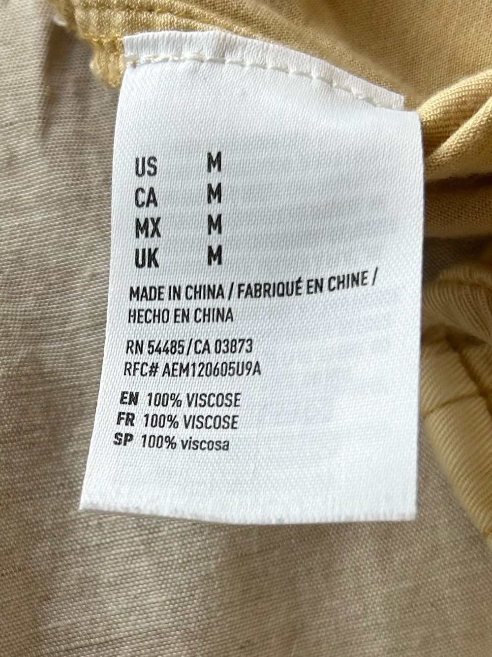 American Eagle Outfitters Boyfriend Fit Shirt in Light Khaki. Size Medium. - Picture 5 of 5